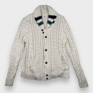 Penny Stock The Penny Crew Chunky Cable Knit Cardigan Sweater Womens Size Medium